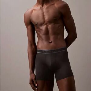 Calvin Klein | Low Rise Tonal Logo Boxer Brief in Black (Small)